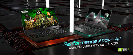 GIGABYTE представляет новую линейку ноутбуков на базе графических процессоров NVIDIA GeForce RTX 30-серии