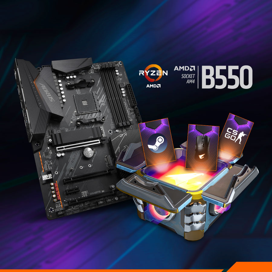 LOOT BOX в подарок при покупке материнской платы на базе AMD чипсета B550 и X570